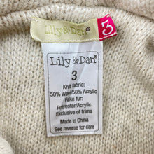 Load image into Gallery viewer, Girls Lily &amp; Dan, reversible faux fur / wool blend hooded vest, GUC, size 3,  