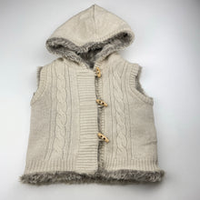 Load image into Gallery viewer, Girls Lily &amp; Dan, reversible faux fur / wool blend hooded vest, GUC, size 3,  