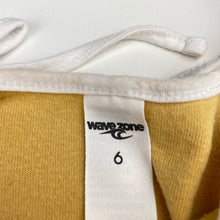 Load image into Gallery viewer, Girls Wave Zone, mustard terry summer playsuit, EUC, size 6,  