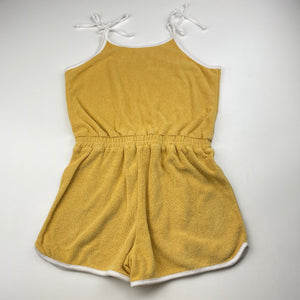 Girls Wave Zone, mustard terry summer playsuit, EUC, size 6,  