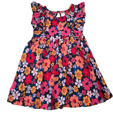 Load image into Gallery viewer, Girls Anko, colourful floral viscose dress, GUC, size 5, L: 58cm