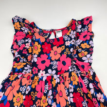 Load image into Gallery viewer, Girls Anko, colourful floral viscose dress, GUC, size 5, L: 58cm
