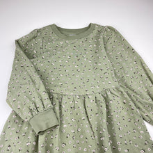 Load image into Gallery viewer, Girls Target, floral stretchy long sleeve dress, GUC, size 6, L: 60cm
