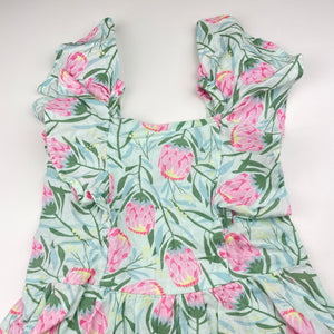 Girls Milkshake, floral linen / cotton summer playsuit, EUC, size 5,  