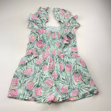 Load image into Gallery viewer, Girls Milkshake, floral linen / cotton summer playsuit, EUC, size 5,  