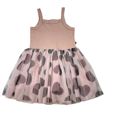 Girls HUXBABY, cotton lined tulle party dress, EUC, size 4, L: 55cm