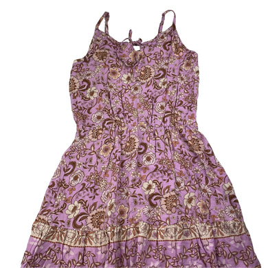 Girls KID, floral viscose summer dress, GUC, size 10, L: 71cm