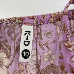 Girls KID, floral viscose summer dress, GUC, size 10, L: 71cm