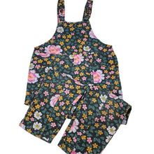 Load image into Gallery viewer, Girls Cotton On, KIP &amp; Co x Cotton On floral cotton overalls, wash fade, FUC, size 6,  