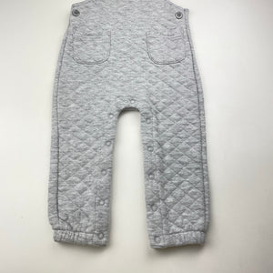 Unisex Baby Berry, soft feel quilted overalls, EUC, size 1,  