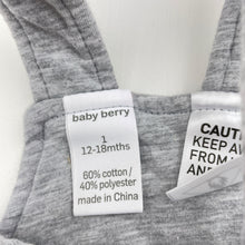Load image into Gallery viewer, Unisex Baby Berry, soft feel quilted overalls, EUC, size 1,  