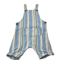 Load image into Gallery viewer, Unisex Anko, striped linen/viscose overalls / shortalls, EUC, size 2,  