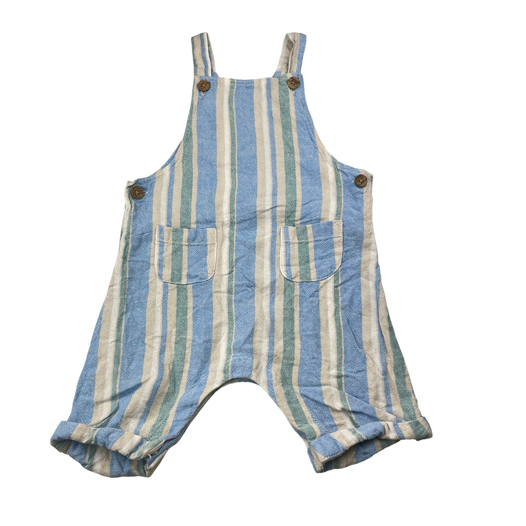Unisex Anko, striped linen/viscose overalls / shortalls, EUC, size 2,  