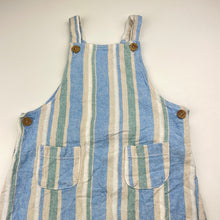 Load image into Gallery viewer, Unisex Anko, striped linen/viscose overalls / shortalls, EUC, size 2,  