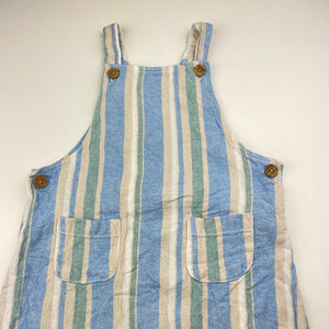 Unisex Anko, striped linen/viscose overalls / shortalls, EUC, size 2,  