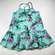 Load image into Gallery viewer, Girls Mango, floral cotton dress, marks on front, FUC, size 3, L: 51cm
