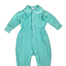 Load image into Gallery viewer, Unisex Bonds, vintage terry wondersuit romper, mark back right sleeve, FUC, size 1,  