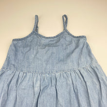 Load image into Gallery viewer, Girls Lily &amp; Dan, chambray cotton summer dress, GUC, size 5-6, L: 65cm