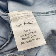 Load image into Gallery viewer, Girls Lily &amp; Dan, chambray cotton summer dress, GUC, size 5-6, L: 65cm