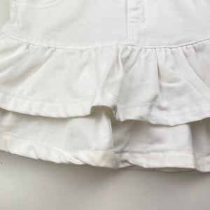 Girls Seed, white denim skirt, adjustable, L: 29cm, FUC, size 7,  