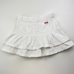 Girls Seed, white denim skirt, adjustable, L: 29cm, FUC, size 7,  