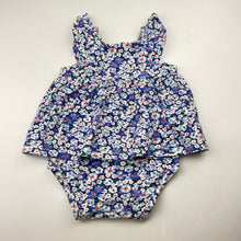 Load image into Gallery viewer, Girls Jack &amp; Milly, floral organic cotton blend romper, FUC, size 0,  