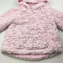 Load image into Gallery viewer, Girls Ollie&#39;s Place, fleece lined faux fur hooded jacket, EUC, size 1,  