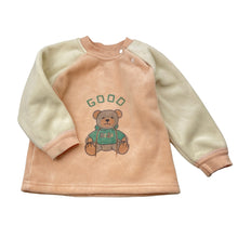Load image into Gallery viewer, Girls fleece lined, soft feel long sleeve top, marks on cuffs, FUC, size 0-1,  