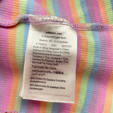 Load image into Gallery viewer, Girls Cotton On, rainbow stripe ribbed tee / top, FUC, size 3,  
