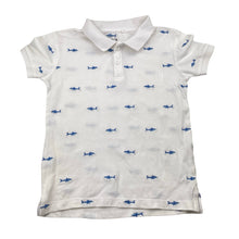 Load image into Gallery viewer, Boys Anko, embroidered cotton polo shirt, sharks, FUC, size 5,  