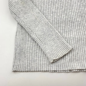 Girls Target, grey marle ribbed skivvy / roll neck top, FUC, size 6,  