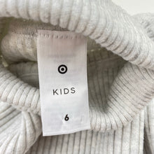 Load image into Gallery viewer, Girls Target, grey marle ribbed skivvy / roll neck top, FUC, size 6,  