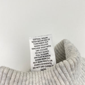 Girls Target, grey marle ribbed skivvy / roll neck top, FUC, size 6,  