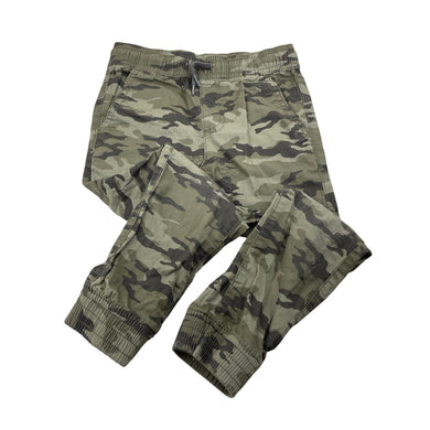 Boys Anko, lightweight khaki camo print pants, elasticated, Inside leg: 41cm, FUC, size 4,  