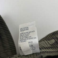 Load image into Gallery viewer, Boys Anko, lightweight khaki camo print pants, elasticated, Inside leg: 41cm, FUC, size 4,  