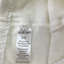Load image into Gallery viewer, Girls Blue Sky, cream stretchy stockings, GUC, size 6-8,  