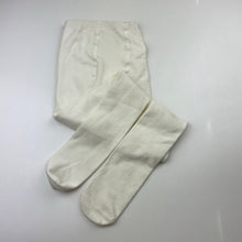Load image into Gallery viewer, Girls Blue Sky, cream stretchy stockings, GUC, size 6-8,  