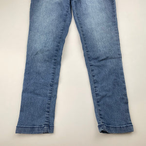 Girls Calvin Klein, stretchy denim jeggings, elasticated, Inside leg: 49cm, GUC, size 7,  