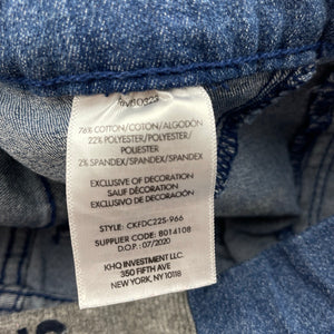 Girls Calvin Klein, stretchy denim jeggings, elasticated, Inside leg: 49cm, GUC, size 7,  