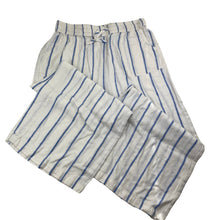 Load image into Gallery viewer, Girls KID, cropped linen blend wide leg pants, elasticated, Inside leg: 43cm, EUC, size 10,  