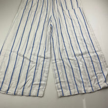 Load image into Gallery viewer, Girls KID, cropped linen blend wide leg pants, elasticated, Inside leg: 43cm, EUC, size 10,  