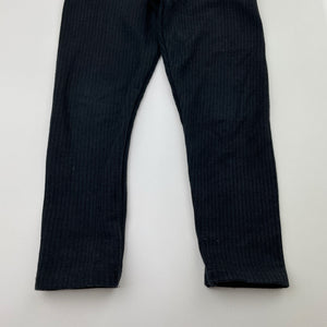 Girls Cotton On, soft feel ribbed leggings, Inside leg: 36cm, GUC, size 3,  