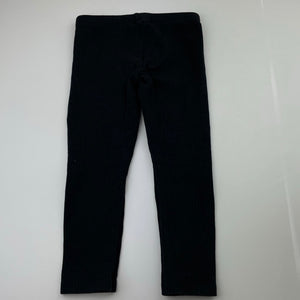 Girls Cotton On, soft feel ribbed leggings, Inside leg: 36cm, GUC, size 3,  