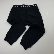 Load image into Gallery viewer, Unisex Bonds, black fleece lined track pants, elasticated, FUC, size 4,  
