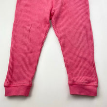 Load image into Gallery viewer, Girls Target, pink waffle leggings / bottoms, elasticated, GUC, size 2,  