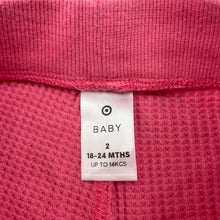 Load image into Gallery viewer, Girls Target, pink waffle leggings / bottoms, elasticated, GUC, size 2,  