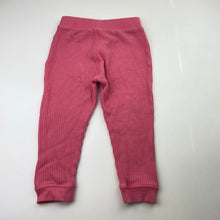 Load image into Gallery viewer, Girls Target, pink waffle leggings / bottoms, elasticated, GUC, size 2,  