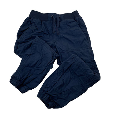 Boys Tilt, lined navy cotton pants, elasticated, Inside leg: 41.5cm, EUC, size 4,  
