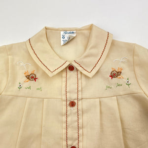 Girls Lyndella, vintage embroidered lightweight blouse / top, EUC, size 0,  