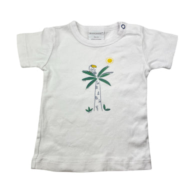 Unisex Marquise, white cotton tee / top, GUC, size 0,  